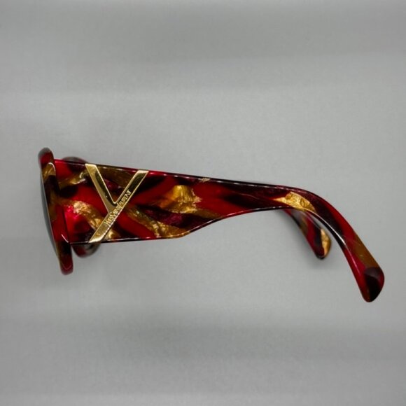 RARE Authentic YSL Yves SaintLaurent Red Gold Marble Sunglasses *For frames Only - Picture 11 of 15